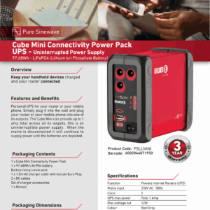 Cube Mini Connectivity Power Pack UPS