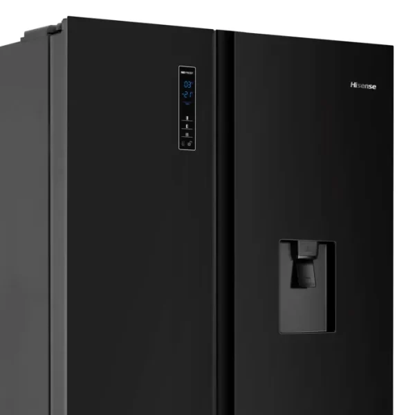 Hisense 514L Side By Side Fridge, Black Glass H670SMIB-WD - Image 5