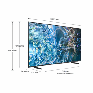 SAMSUNG 75'' QLED TV 100% COLOUR VOLUME (QUANTUM DOT); QUANTUM PROCESSOR LITE; QUANTUM HDR; HDR 10+