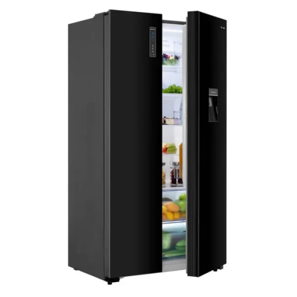 Hisense 514L Side By Side Fridge, Black Glass H670SMIB-WD - Image 8