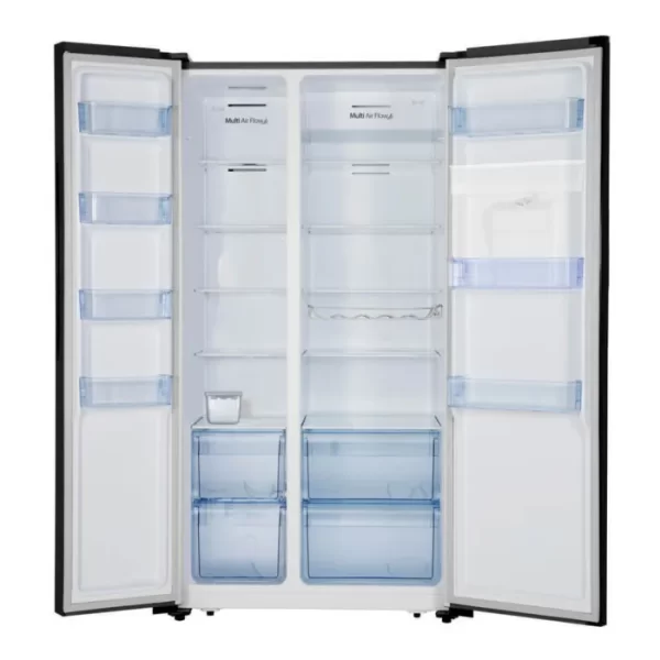 Hisense 514L Side By Side Fridge, Black Glass H670SMIB-WD - Image 6