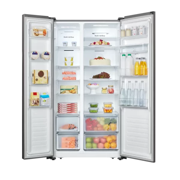 Hisense 514L Side By Side Fridge, Black Glass H670SMIB-WD - Image 7