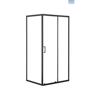 Alpx Shower Cubicle Sliding Black 1000x800 5mm PEX108B