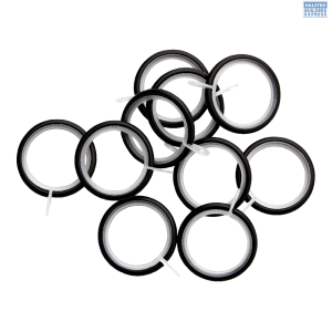 Decor Depot 32mm Steel Rod Metal Rings Black 10pc 16033254