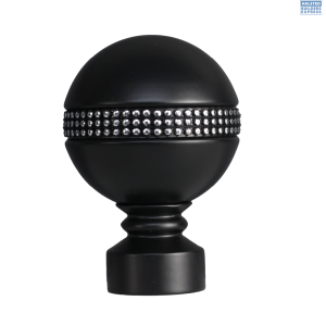 Decor Depot 25mm Stud Ball Finial Black 166101