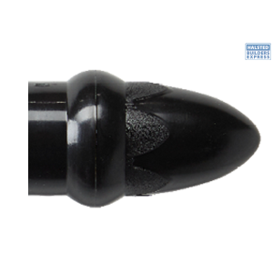 Decor Depot 25mm Steel Rod Finial Plastic Black Acorn 1pc