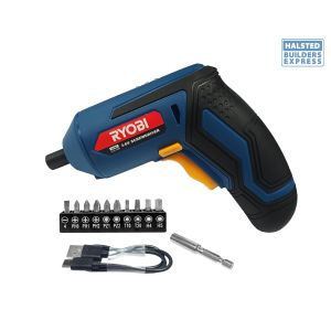 Ryobi Screwdriver 3.6V USB Li w 11 Drill Bit Acc CLS-1360