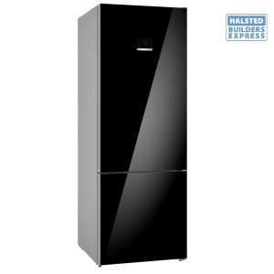 Bosch Fridge Freezer Series 6 Black Glass Door 193x70cm