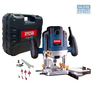 Ryobi Router With 6 Bits And Carry Case Depth 1200W RE-1255K