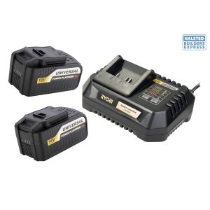 Ryobi ONE+ Kit Batt And Charger 18V Li XB6000 X2 XPP9000