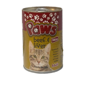PAWS CAT BEEF&LIVER 1X385G