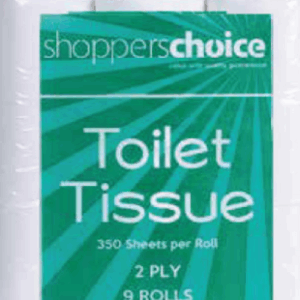 SHOPPERS CHOICE TOILET PAPERS 9S 2PLY