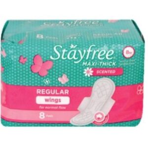 STAY FREE MAXI REG UNSCENT 8’S