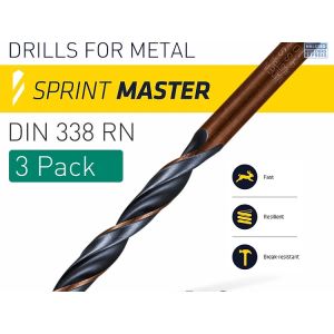 Alpen HSS Sprint Drill Bit 1.0mm 3pc