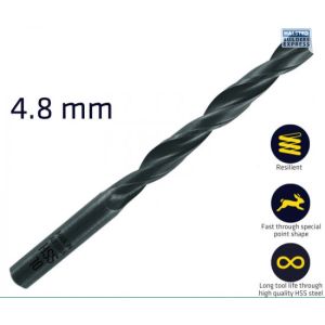 Alpen HSS Sprint Drill Bit 4.8mm 1Pc