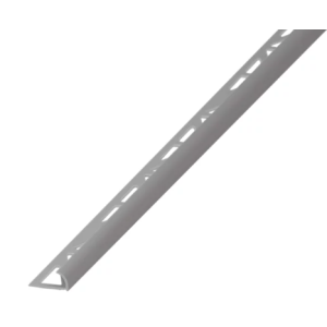 ALPX Tile Trim PVC Light Grey Round 12mm x 2.5m