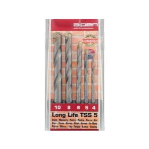 Alpen Masonry Drill Bit Long Life Set 5Pce