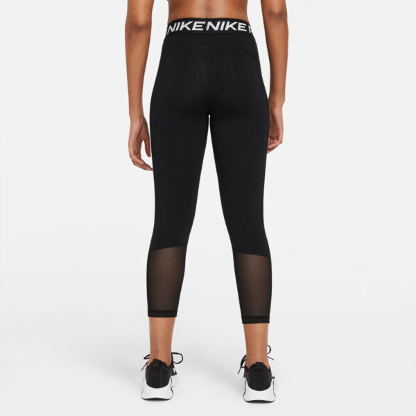 Nike Pro Mid-Rise Crop Mesh-Panel leggings Black- Women