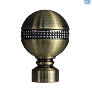 Decor Depot 25mm Stud Ball Finial Brushed Bronze 166103