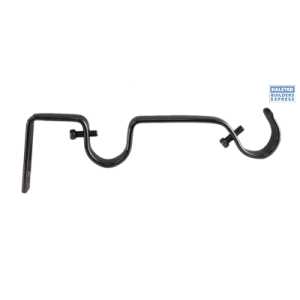 Decor Depot 32mm Steel Rod Double Bracket Black 1pc 16033252