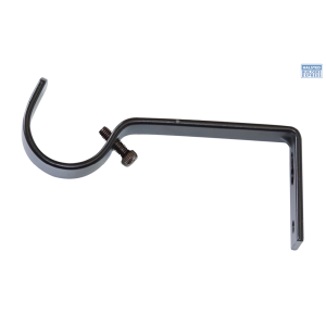 Decor Depot 32mm Steel Rod Single Bracket Black 1pc 16033253