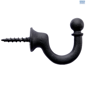 Decor Depot HoldBack Tudor Hook Black 1pc 27022R