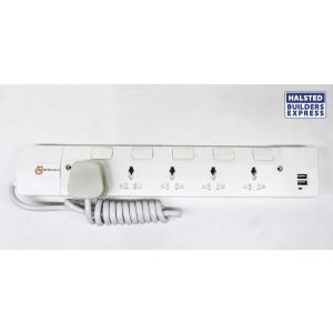 AE Surge Protector 5 Way 13A 9885 with 2 USB Ports