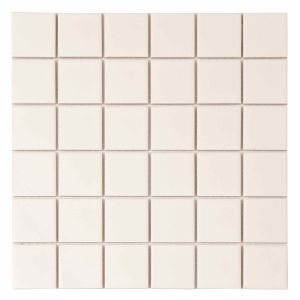 Tile Falcon Glazed Mosaic Matt White 48x48x6mm FT2200M
