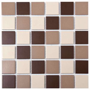 Tile Falcon Glazed Mosaic Matt Beige Mix 45mm FT2216M