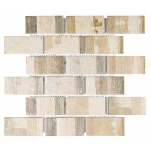 Tile Falcon Natural Mosaic Latte Mix 95 x 45mm FT9501