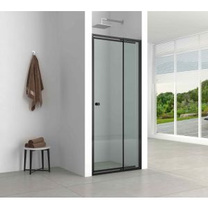 Alpx Shower Door Only Pivot Black 1000-1200 5mm PEXC120B
