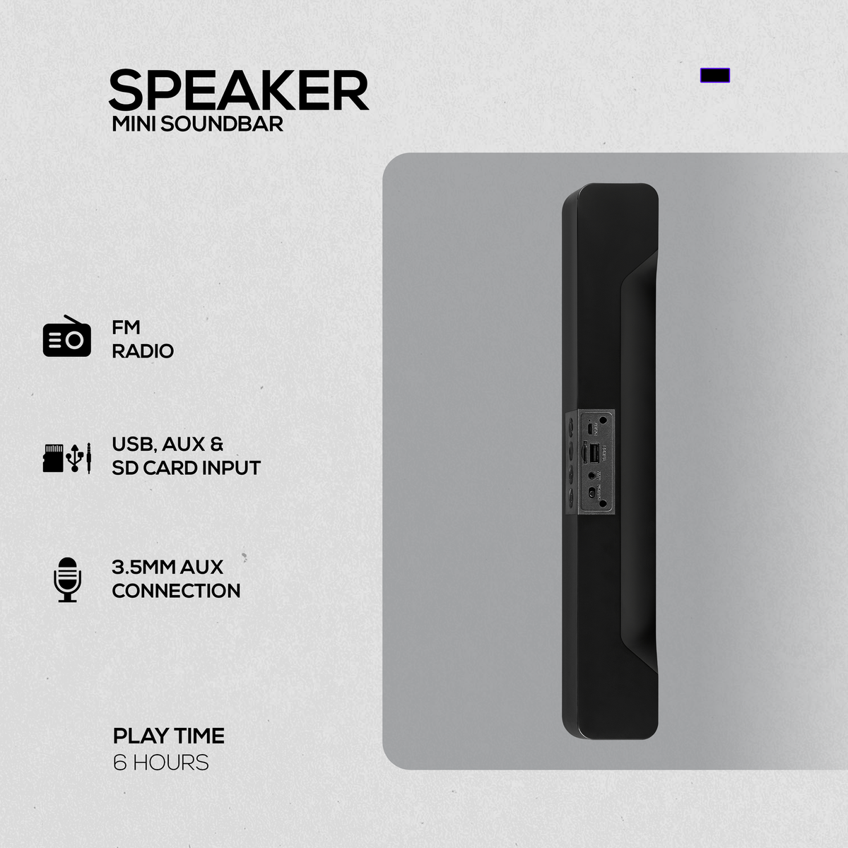 Volkano Sabre Series 2.0 Portable Bluetooth Soundbar - Image 3