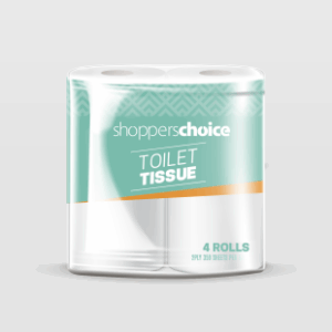 SHOPPERS CHOICE TOILET PAPERS 4S 1 PLY