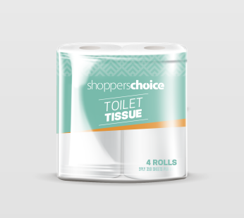 SHOPPERS CHOICE TOILET PAPERS 4S 1 PLY